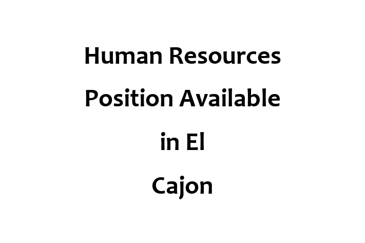 Human Resources Position Available in El Cajon