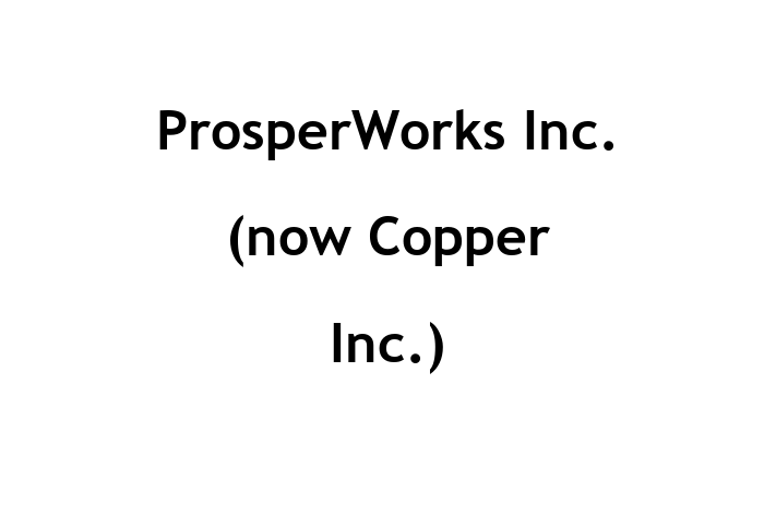 IT Company ProsperWorks Inc. now Copper Inc.