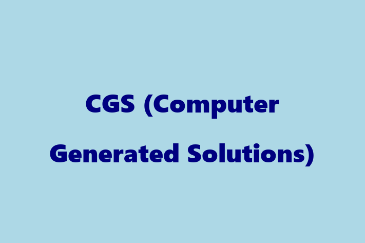 Software Development Firm CGS Computer Generated Solutions