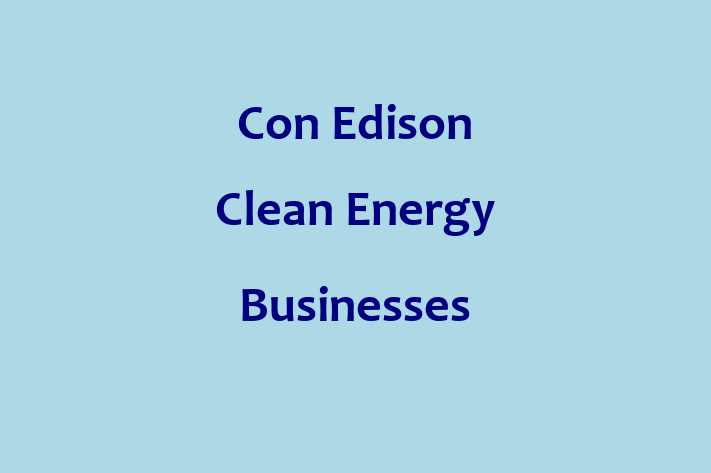 Talent Management Con Edison Clean Energy Businesses