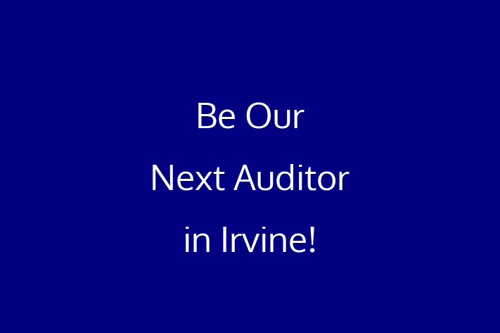 Be Our Next Auditor in Irvine