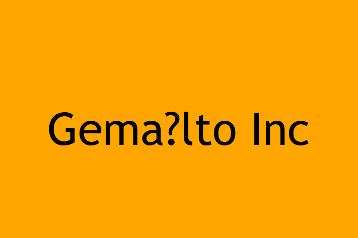 Software Solutions Provider Gemalto Inc