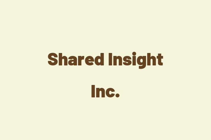 Tech Solutions Company Shared Insight Inc.