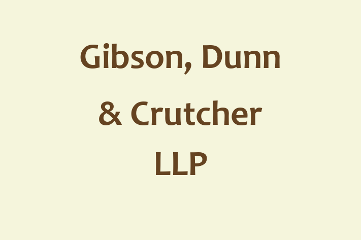 Human Capital Management Gibson Dunn  Crutcher LLP