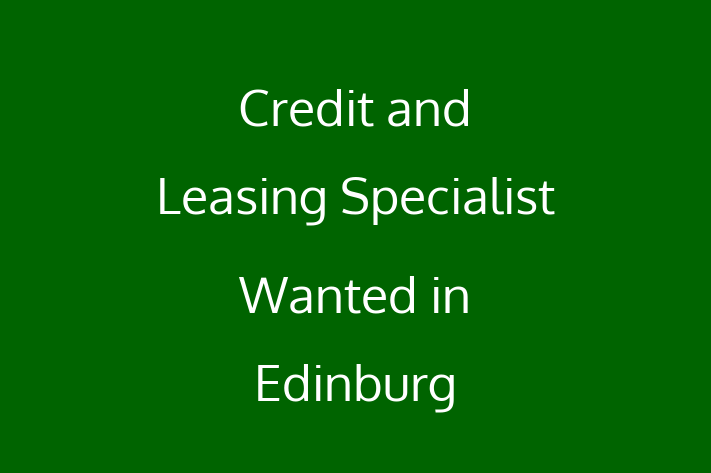 Credit and Leasing Specialist Wanted in Edinburg