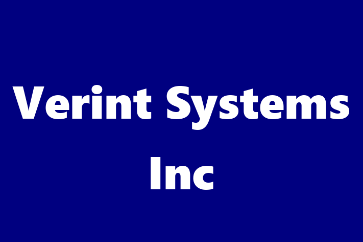 Software Consultancy Verint Systems Inc