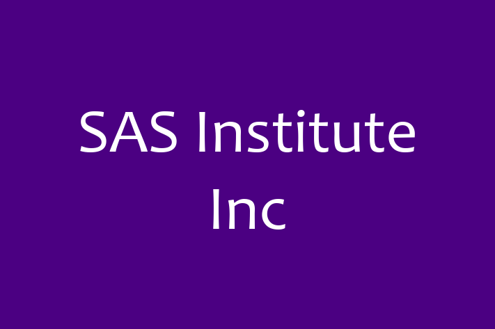 Software Development Firm SAS Institute Inc