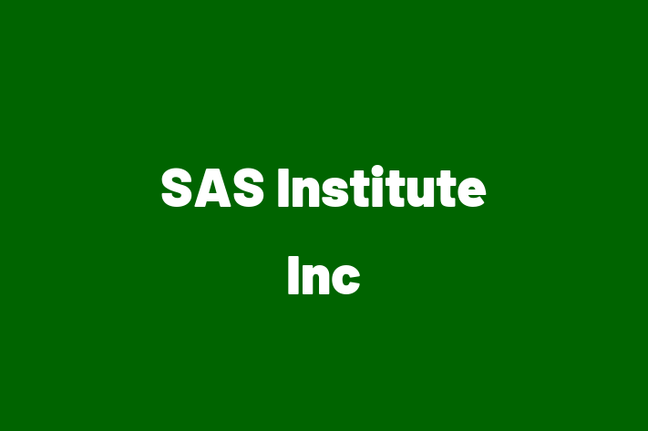 Software Engineering Company SAS Institute Inc