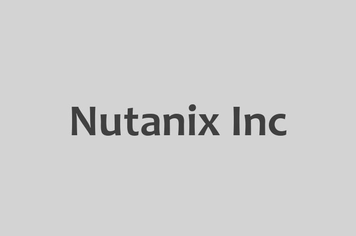 Tech Solutions Company Nutanix Inc