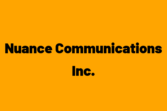 Software Services Company Nuance Communications Inc.