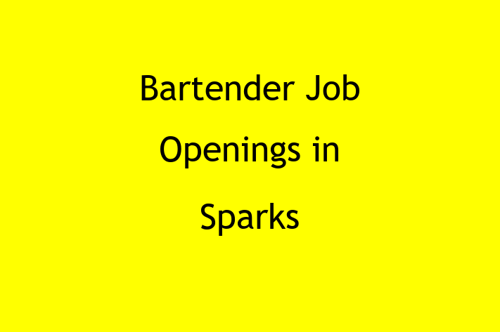 Bartender Job Openings in Sparks