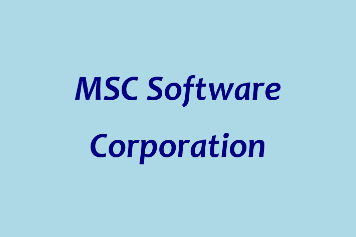 Software Consultancy MSC Software Corporation