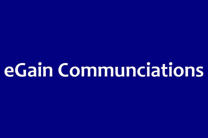 Software Services Company eGain Communciations