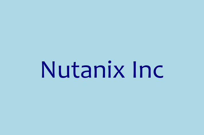 Technology Solutions Firm Nutanix Inc