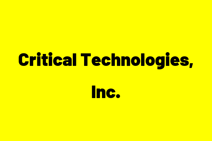 Tech Solutions Company Critical Technologies Inc.