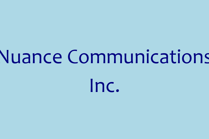 Technology Company Nuance Communications Inc.