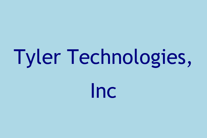 Software Engineering Company Tyler Technologies Inc