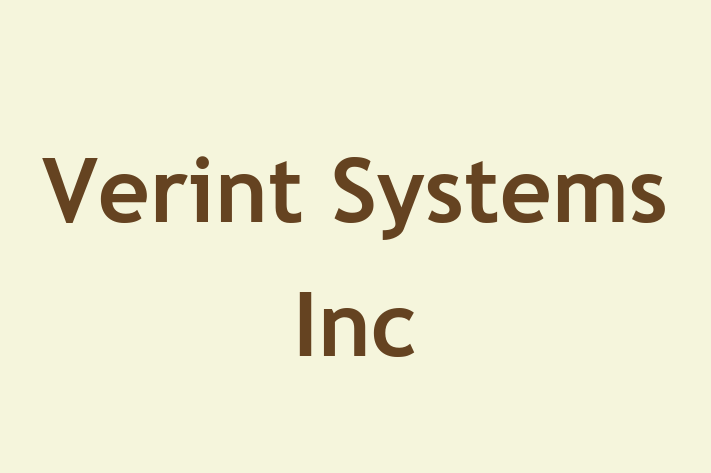 Software Development Firm Verint Systems Inc