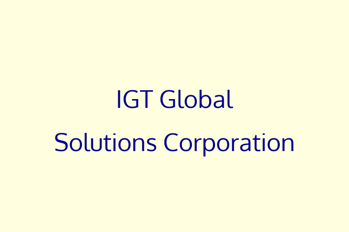 Digital Solutions Provider IGT Global Solutions Corporation