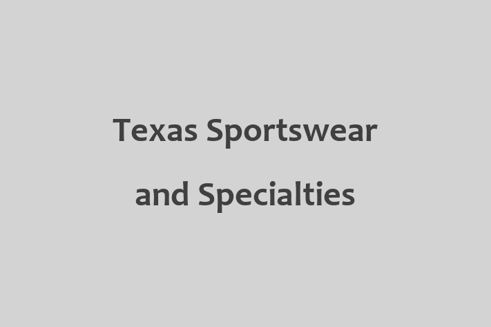 Software Firm Texas Sportswear and Specialties