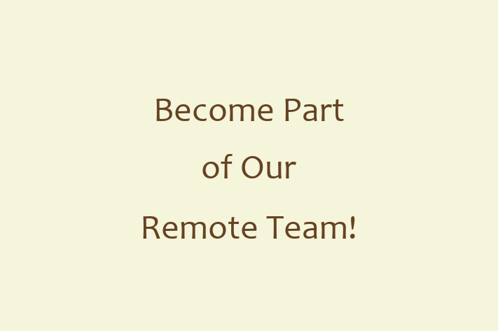 Become Part of Our Remote Team