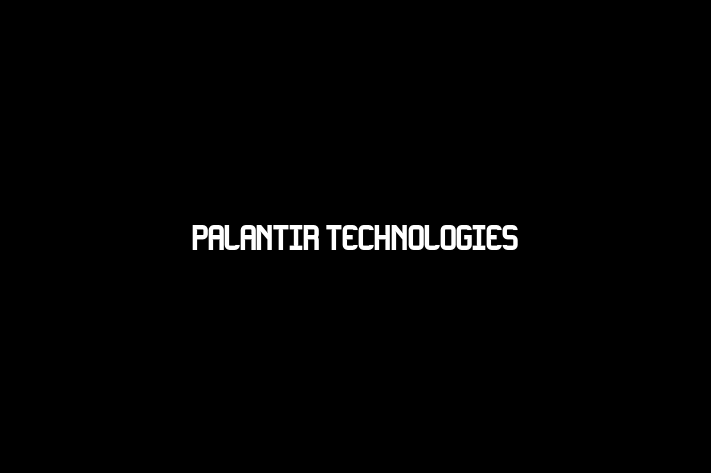 Technology Company Palantir Technologies