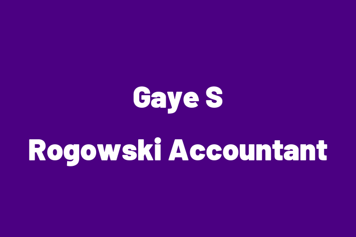 Professional Accountant Gaye S Rogowski Accountant