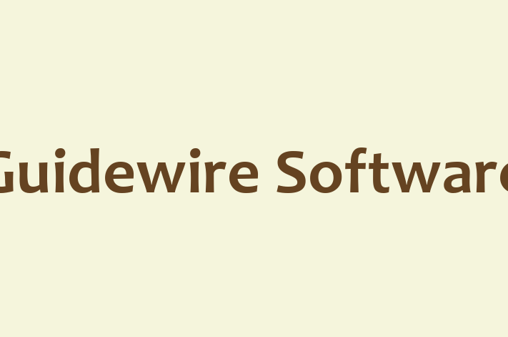 Digital Solutions Provider Guidewire Software