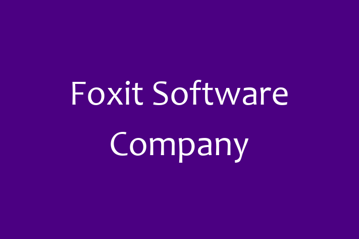 Technology Company Foxit Software Company