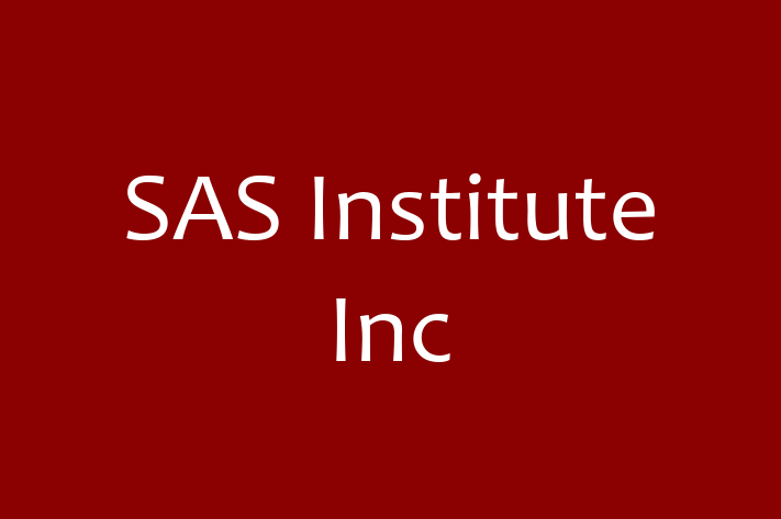 Software Solutions Provider SAS Institute Inc