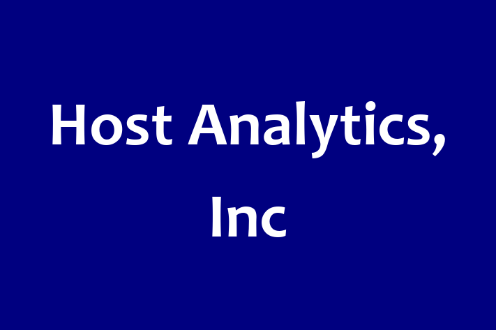 Software Consultancy Host Analytics Inc