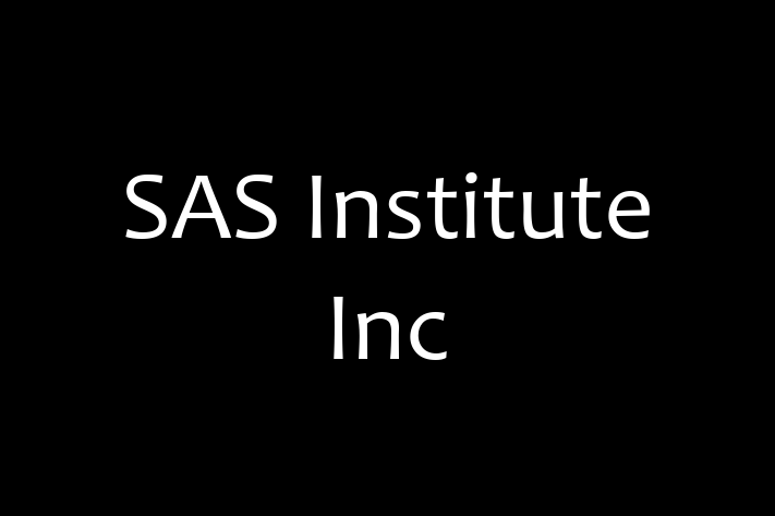 Software Solutions Provider SAS Institute Inc