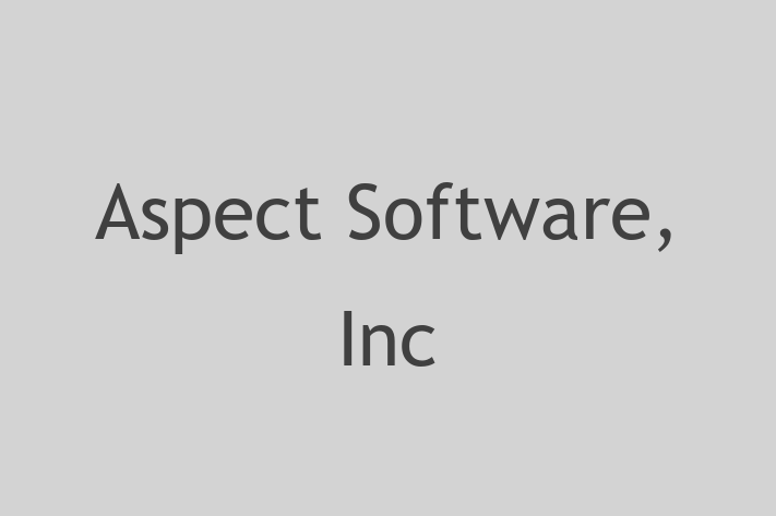 Technology Company Aspect Software Inc