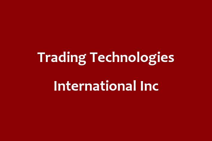 Software Solutions Provider Trading Technologies International Inc