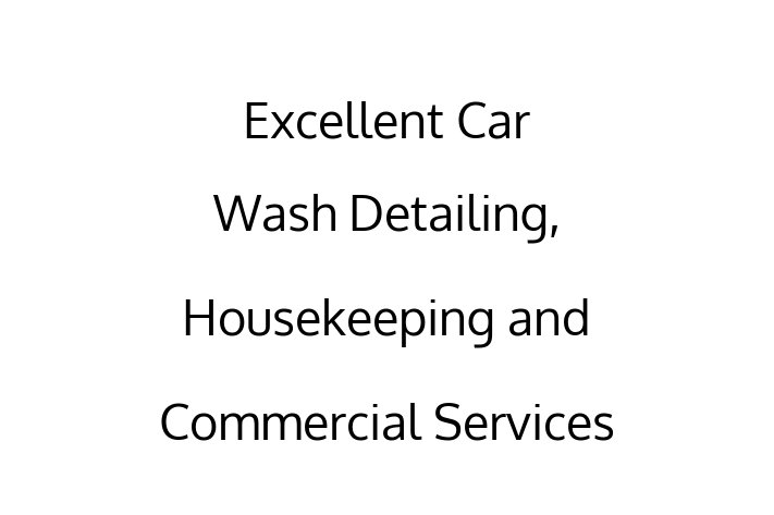 Home Maintenance Excellent Car Wash Detailing Housekeeping and Commercial Services