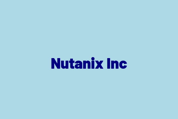 Software Firm Nutanix Inc