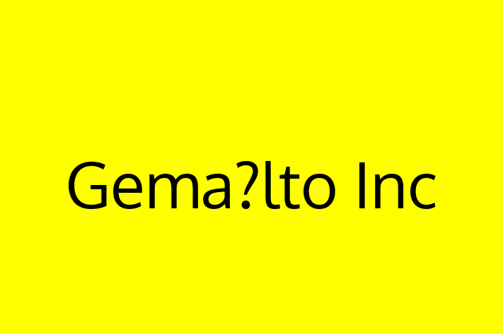 Software Solutions Provider Gemalto Inc