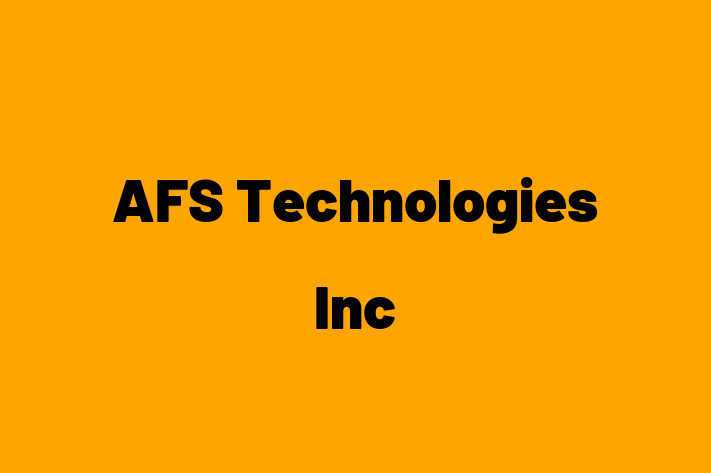 Software Solutions Provider AFS Technologies Inc