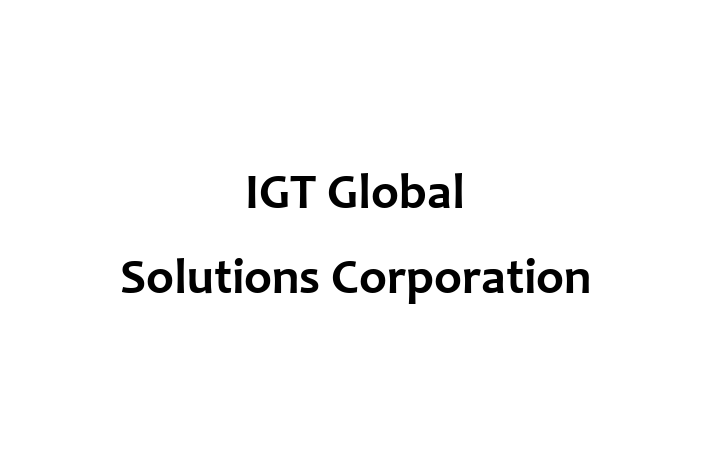 Software Firm IGT Global Solutions Corporation