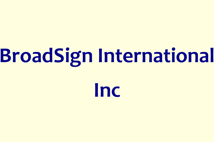 Software Development Company BroadSign International Inc