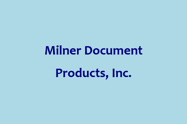 Software Firm Milner Document Products Inc.