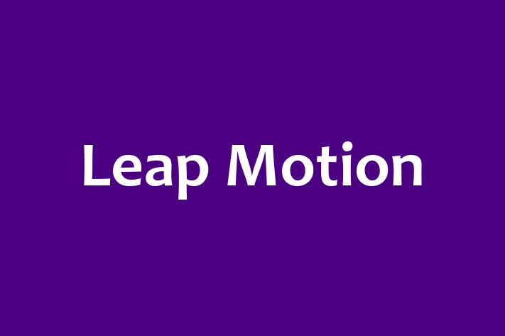 Digital Solutions Provider Leap Motion