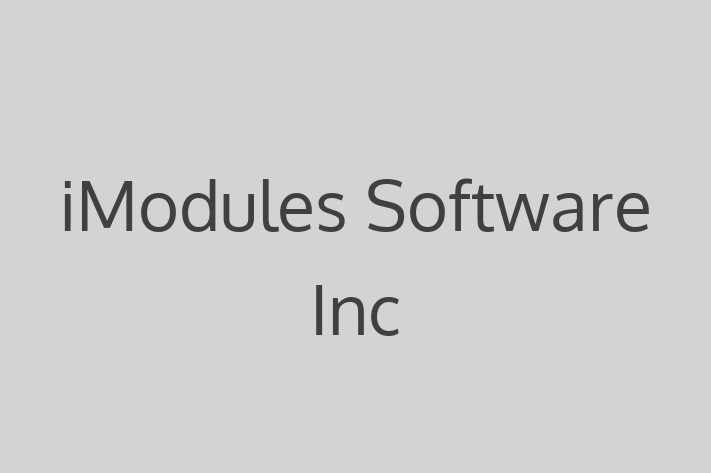 Software Solutions Provider iModules Software Inc