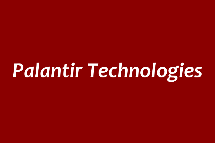 Technology Company Palantir Technologies