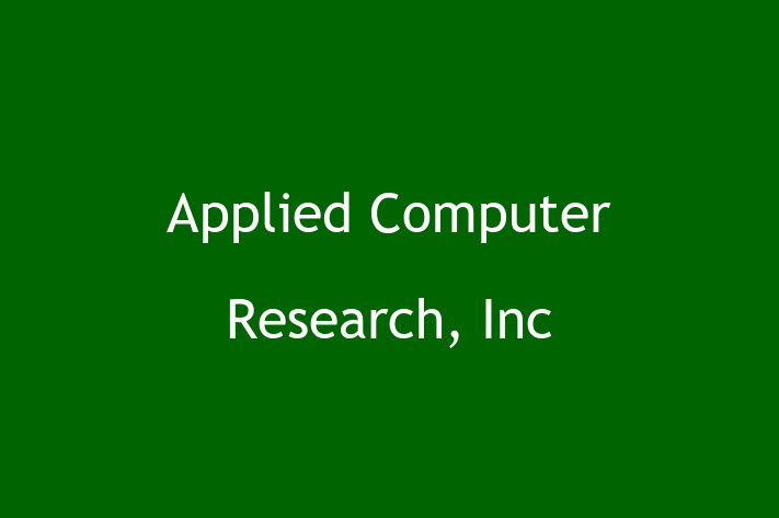 Software Engineering Company Applied Computer Research Inc