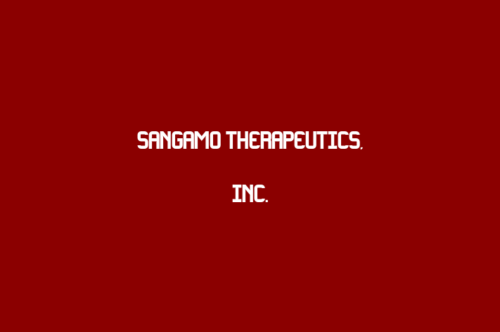 Employee Relations Sangamo Therapeutics Inc.