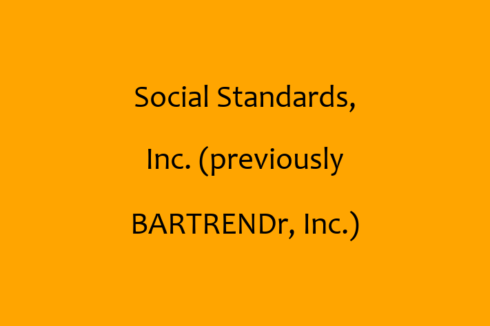 Software Solutions Provider Social Standards Inc. previously BARTRENDr Inc.