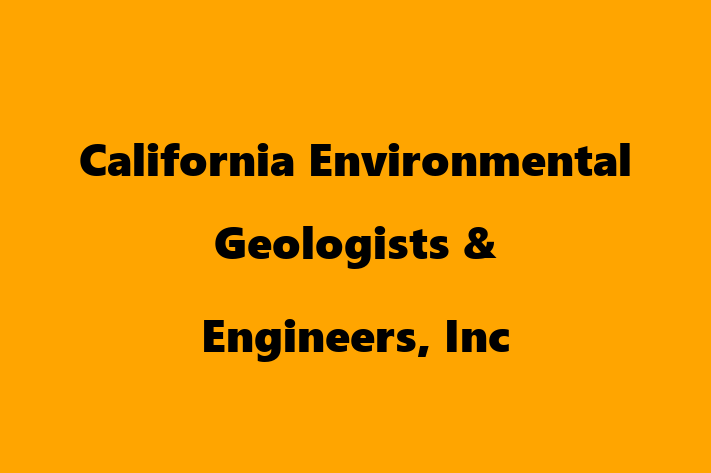 Technology Company California Environmental Geologists  Engineers Inc