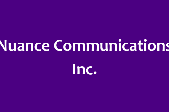 Tech Solutions Company Nuance Communications Inc.