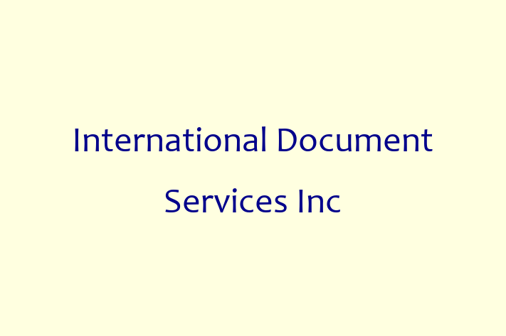 Technology Solutions Firm International Document Services Inc